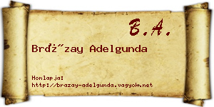 Brázay Adelgunda névjegykártya